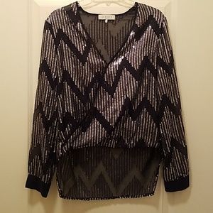 Wayf sequin blouse